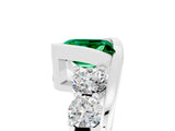 White gold Bezel Set Princess Cut Diamond Split Shank Ring_5