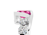 White gold Bezel Set Princess Cut Diamond Split Shank Ring_5