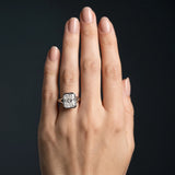 White gold Bezel Set Radiant Cut Solitaire Ring with Tapered Band_12