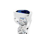 White gold Bezel Set Round Cut Diamond Split Shank Ring_11