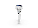 White gold Bezel Set Round Cut Diamond Split Shank Ring_14