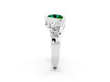 White gold Bezel Set Round Cut Diamond Split Shank Ring_14