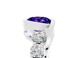 White gold Bezel Set Round Cut Diamond Split Shank Ring_16