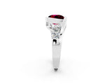 White gold Bezel Set Round Cut Diamond Split Shank Ring_20
