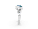 White gold Bezel Set Round Cut Diamond Split Shank Ring_25