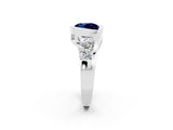White gold Bezel Set Round Cut Diamond Split Shank Ring_2