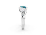White gold Bezel Set Round Cut Diamond Split Shank Ring_2