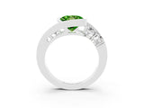 White gold Bezel Set Round Cut Diamond Split Shank Ring_3