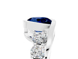 White gold Bezel Set Round Cut Diamond Split Shank Ring_5