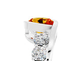 White gold Bezel Set Round Cut Diamond Split Shank Ring_5