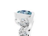 White gold Bezel Set Round Cut Diamond Split Shank Ring_5