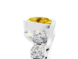 White gold Bezel Set Round Cut Diamond Split Shank Ring_5