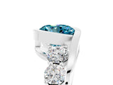 White gold Bezel Set Round Cut Diamond Split Shank Ring_5