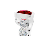 White gold Bezel Set Round Cut Diamond Split Shank Ring_5