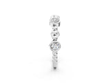 White gold Bezel Set Round Diamond Beaded Band_23