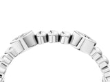 White gold Bezel Set Round Diamond Beaded Band_25