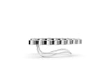 White gold Bezel-Set Round Diamond Climber Earrings_10