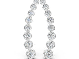 White gold Bezel-Set Round Diamond Climber Earrings_12