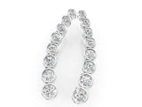 White gold Bezel-Set Round Diamond Climber Earrings_9