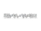 Silver 10.71 Carat F-G VS-SI Bezel Set Round Diamond Cluster Tennis Bracelet