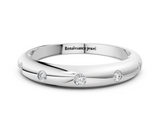 White gold Bezel Set Round Diamond Comfort Fit Band_35