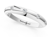 White gold Bezel Set Round Diamond Comfort Fit Band_36