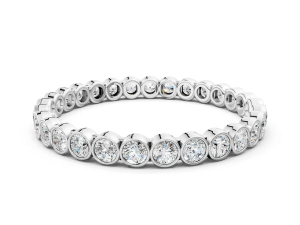 White gold Bezel-Set Round Diamond Eternity Band