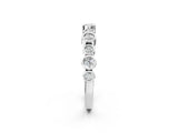 White gold Bezel Set Round Diamond Half Eternity Band_19