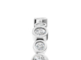 White gold Bezel Set Round Diamond Half Eternity Band_22