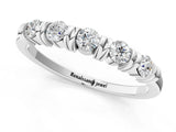 White gold Bezel-Set Round Diamond Half-Eternity Band_5