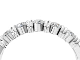 White gold Bezel-Set Round Diamond Half-Eternity Band_8