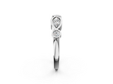 White gold Bezel Set Round Diamond Marquise Band_37