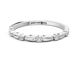 White gold Bezel-Set Round Diamond Marquise Eternity Band_35