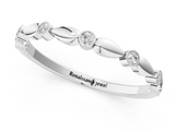 White gold Bezel-Set Round Diamond Marquise Eternity Band_36