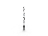 White gold Bezel-Set Round Diamond Marquise Eternity Band_36