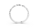 White gold Bezel-Set Round Diamond Marquise Eternity Band_38