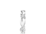 White gold Bezel-Set Round Diamond Marquise Eternity Band_40
