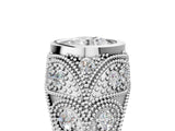 White gold Bezel Set Round Diamond Milgrain Band Ring_19