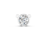 White gold Bezel-Set Round Diamond Solitaire Chain Necklace_1