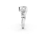 White gold Bezel Set Round Diamond Split Shank Ring_13