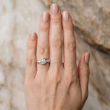 White gold Bezel Set Round Diamond Split Shank Ring_66