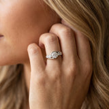 White gold Bezel Set Round Diamond Split Shank Ring_68