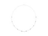 14K White Gold 2.65 Carat E VS Bezel-Set Round Diamond Station Necklace