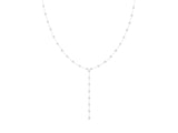 White gold Bezel-Set Round Diamond Station Y Necklace_6