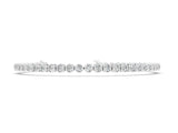 White gold Bezel Set Round Diamond Tennis Bracelet with Box Clasp_11