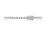 White gold Bezel-Set Round Diamond Tennis Bracelet with Radiant Center Diamond_24