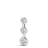 White gold Bezel Set Round Diamond Trio Pendant 1