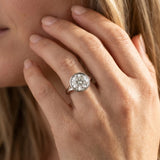 White gold Bezel Set Round Solitaire Diamond Ring with Smooth Band_14
