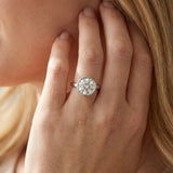 White gold Bezel Set Round Solitaire Ring with Plain Band_4
