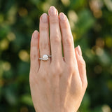 White gold Bezel Set Round Solitaire Twist Band Engagement Ring_27